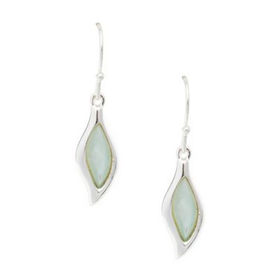 Sterling silver leaf drop earrings